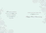 Silver 25th Anniversary greeting card by Xpress Yourself, featuring elegant design for special celebration.
