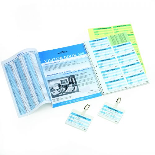 Durable Visitor Book 300 Badge Insert Refill 60x90mm (Pack 300)