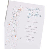 Birthday Card for Brother with Envelope - Lovely Design with Shooting Star