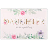 Daughter With Love Flower Birthday Card
