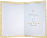 Golden Wedding Anniversary Card - 50th Wedding Anniversary Card - Anniversary Card for Couple, Multi, 553661-0-1