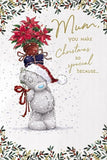 Tetty Teady Bear Mum Pop Up Christmas Card