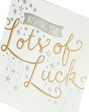 Good Luck Lettering Card Wishing You Lots of Luck!