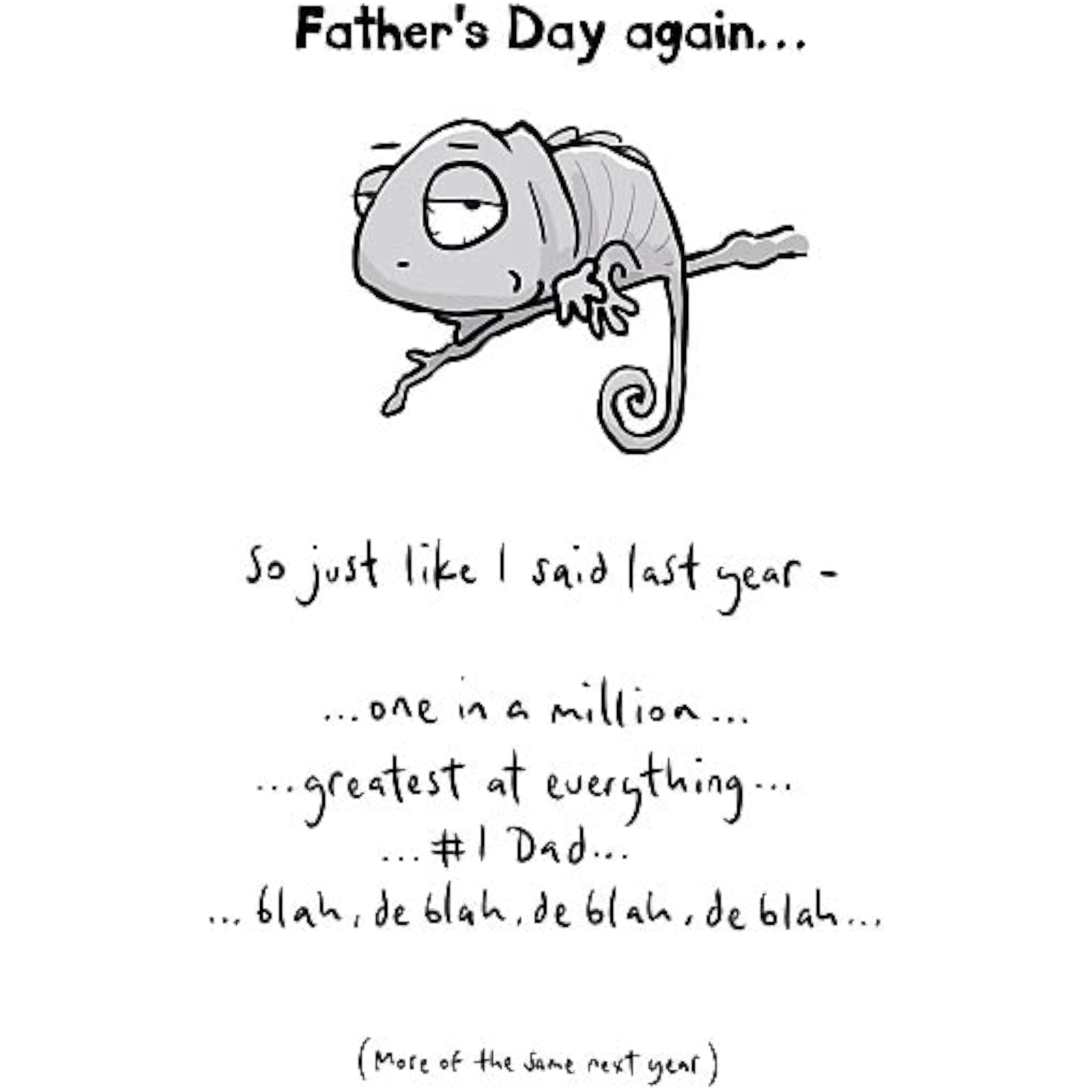 Carte Blanche Leon Funny Chameleon Father's Day Card