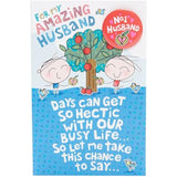 UK Greetings Birthday Card for Husband - Sweet Design with Badge