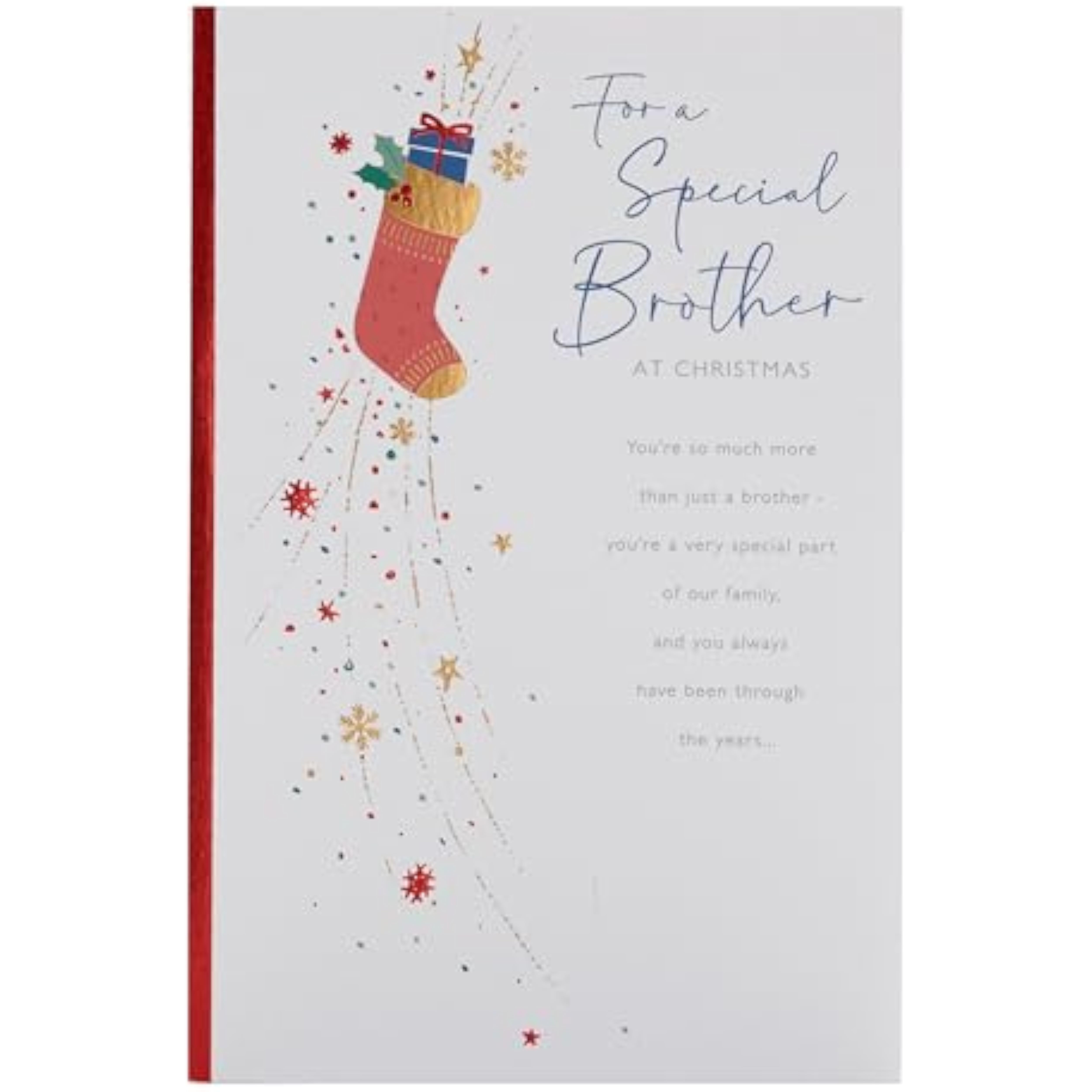 UK Greetings Christmas Card for Brother - Sentimental Design,Multi,149 mm x 229 mm