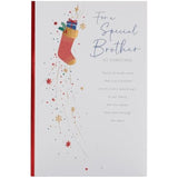 UK Greetings Christmas Card for Brother - Sentimental Design,Multi,149 mm x 229 mm