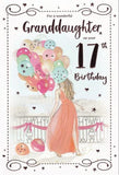 Wonderful Granddaughter 17th Birthday Card